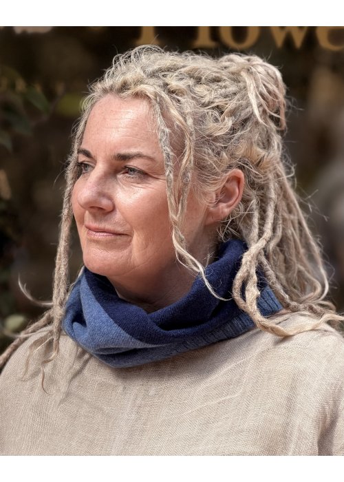 ERIBÉ | Bowden Colour Block Snood | Denim